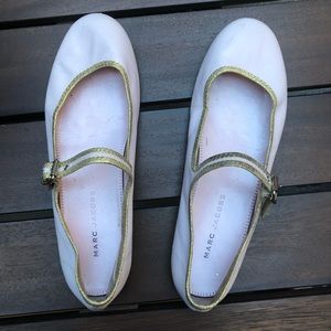 MARC JACOBS Pink and Gold Ballet Flats